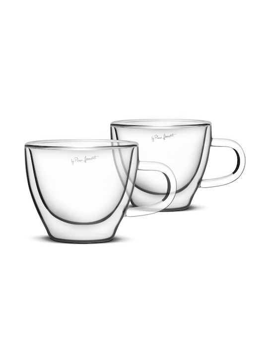 Lamart Glass Cappuccino Cup Set 190ml Transparent 2pcs