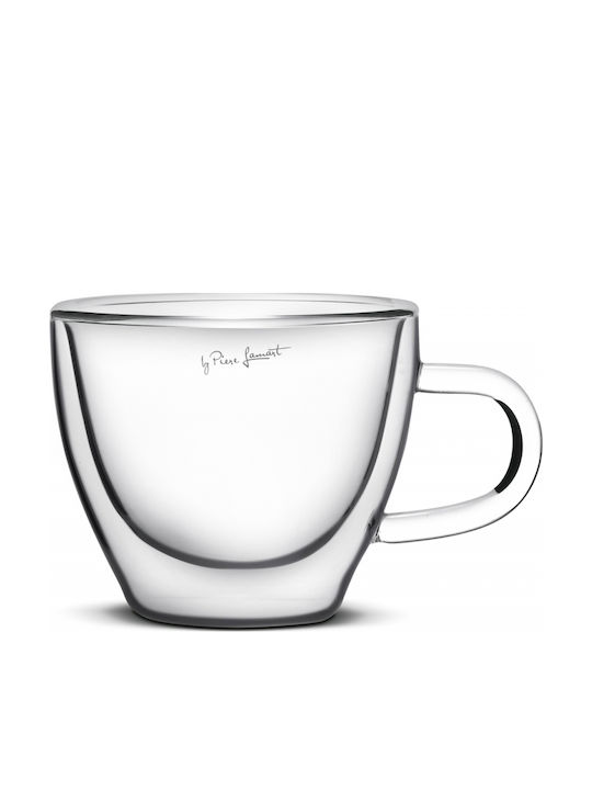 Lamart Set of Cups Cappuccino Glass Transparent 190ml 2pcs