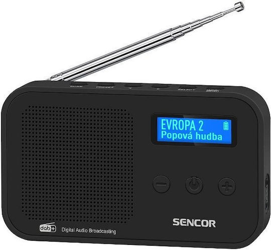Sencor SRD 7200 B Επιτραπέζιο Ραδιόφωνο DAB+ με USB Μαύρο