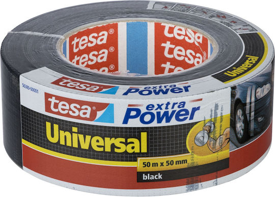 Tesa Αυτοκόλλητη Υφασμάτινη Ταινία Μαύρη 50mx50mm