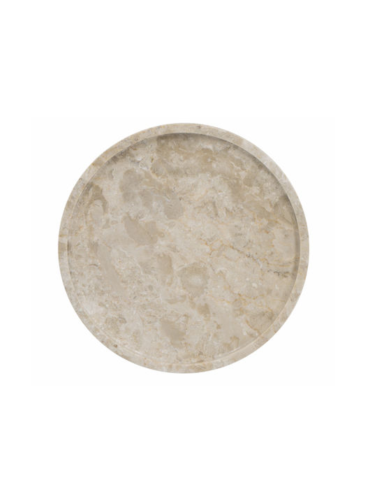 Artekko Serving Platter made of Porcelain Beige with Diameter 20cm