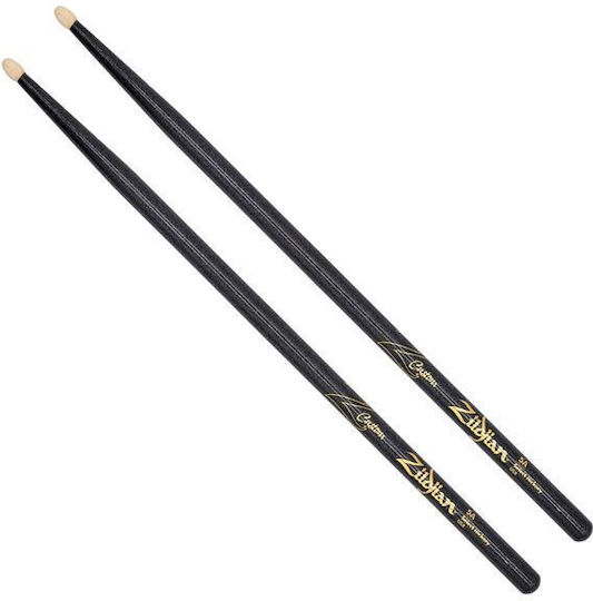 Zildjian Hickory Baghete Tobe 5A cu Varf în Formă Oval în Culorea Negru