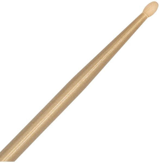 Zildjian Hickory Drumsticks Schlagzeug 5B mit Spitzenform Oval in Gold Farbe