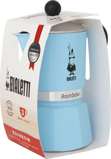 Bialetti 3 Cups Stovetop Espresso Pot Blue