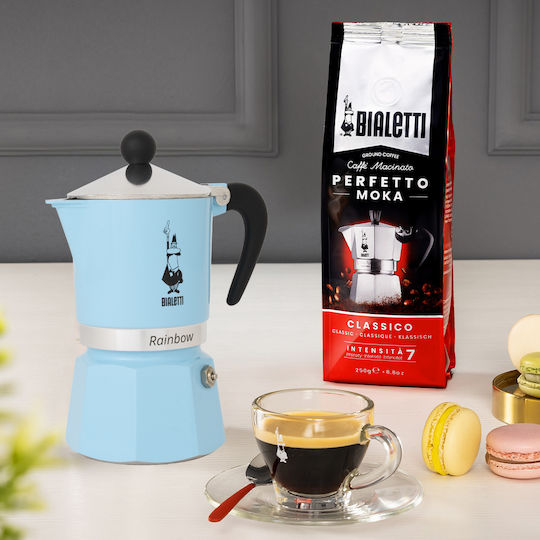 Bialetti 3 Cups Stovetop Espresso Pot Blue