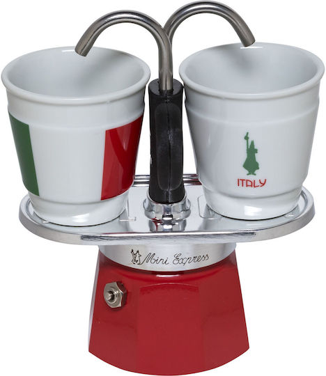 Bialetti Mini Italia Cafetieră Pentru Plită Espresso 2 Căni Multicolor
