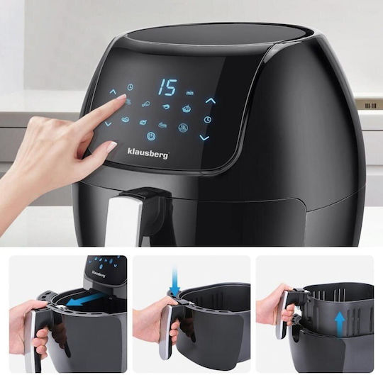 Klausberg Air Fryer 7.7lt Μαύρο KB-7495