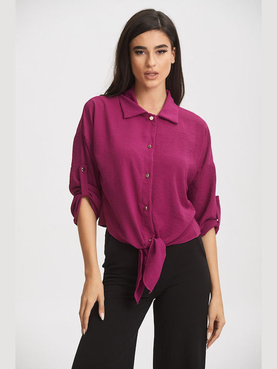 Dress Up Women's Long Sleeve Shirt Magenta