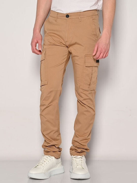 Brokers Jeans Men's Trousers Cargo Elastic in Regular Fit Tobacco