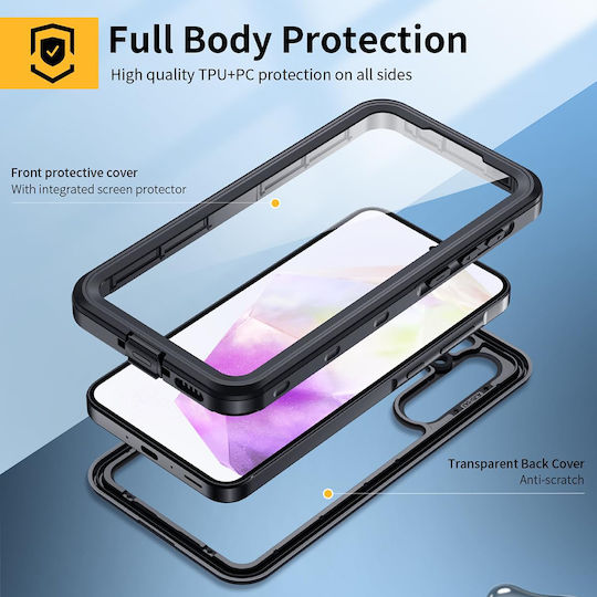 Shellbox 360 Vollschutz Silikon / Kunststoff Wasserdicht Schwarz (Galaxy A35)