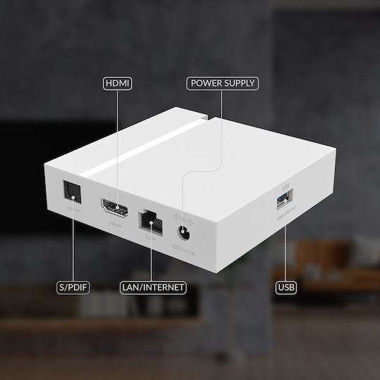 Strong TV Box LEAP-S3+ 4K UHD με WiFi USB 2.0 16GB RAM και 16GB Αποθηκευτικό Χώρο με Λειτουργικό Android και Google Assistant