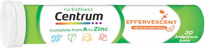 Centrum A to Zinc Vitamin for Energy Orange 20 eff. tabs