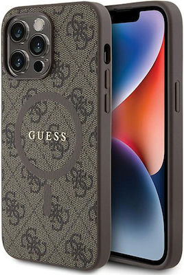 Guess 4g Colored Back Cover Synthetic Brown (iPhone 14 Pro)