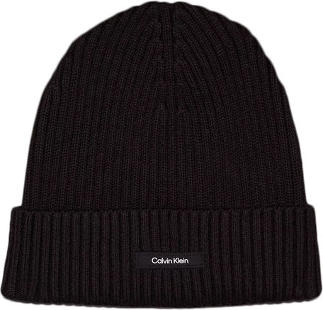 Beanie Ανδρικός Σκούφος με Rib Πλέξη σε Μαύρο χρώμα