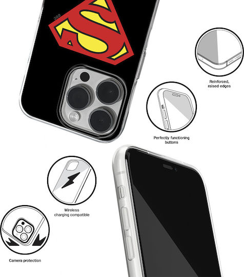 Dc Comics Back Cover Σιλικόνης Μαύρο (iPhone 14 Pro)