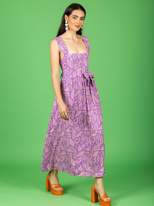 Chaton Maxi Dress Lilac