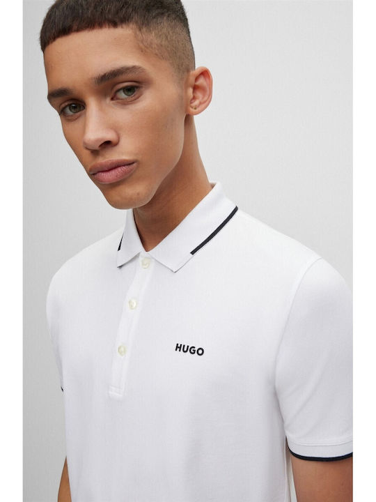 Dinoso222 Polo Kurzarmbluse Weiß