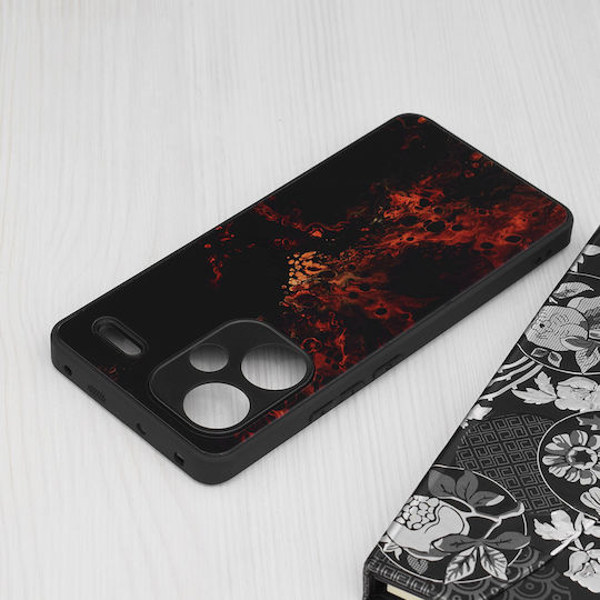 Techsuit Glaze Umschlag Rückseite Silikon Rot (Redmi Note 13 Pro+)