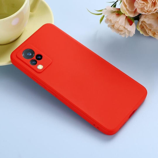 Pure Color Back Cover Silicon Roșu (Vivo V21 5G)