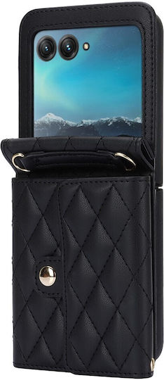 Puff Rhombus Wallet Πλαστικό Μαύρο (Razr 40 Ultra)