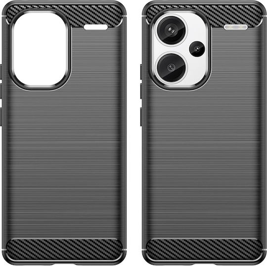 Techsuit Carbon Back Cover Σιλικόνης Μαύρο (Xiaomi Redmi Note 13 Pro+)