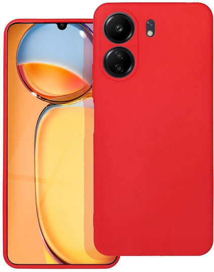 Задна корица Силикон Червен (Redmi 13C 4G / Poco C65 4G)