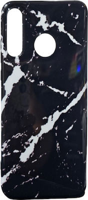 Wozinsky Marble Silicone Back Cover Black (Huawei P30 Lite)