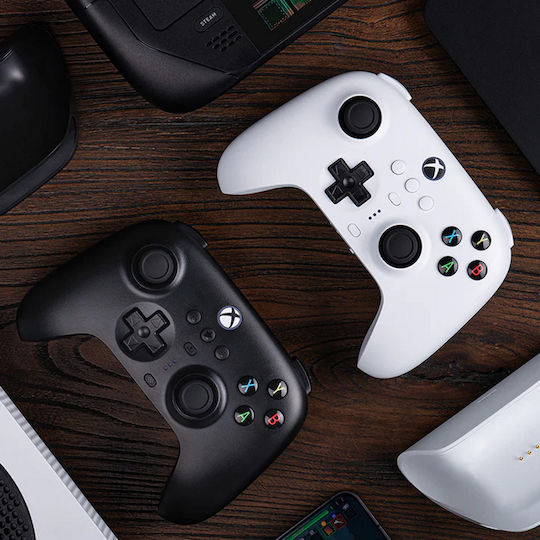 8Bitdo Ultimate With Charging Dock Ασύρματο & Ενσύρματο Gamepad για Android / PC / Xbox Series / iOS Λευκό