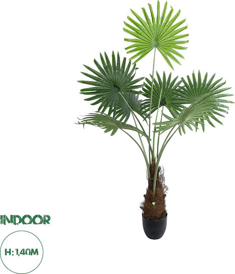Globostar Künstliche Garten Serenoa Palme Pflanze 20971 Dekorative Palme Pflanze Serenoa Φ60 X H140cm