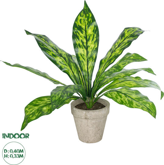 Globostar Artificial Garden Spathiphyllum Potted Plant Decorative Plant Spathiphyllum F40 X H33cm GloboStar