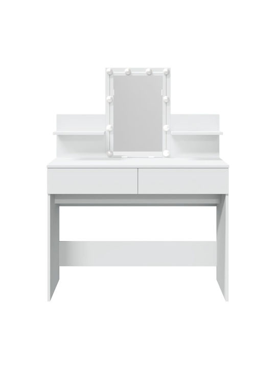 Schminktisch Hölzern White mit Spiegel 100x40x130cm