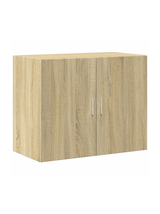 Wohnzimmer Nische aus Spanplatte Eiche 80x42.5x249cm