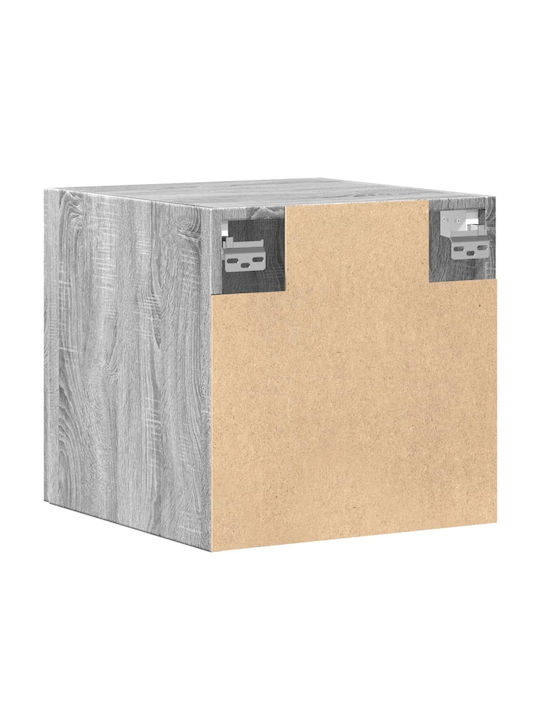Hängendes Wohnzimmer Nische aus Spanplatte Grau 40x42.5x40cm
