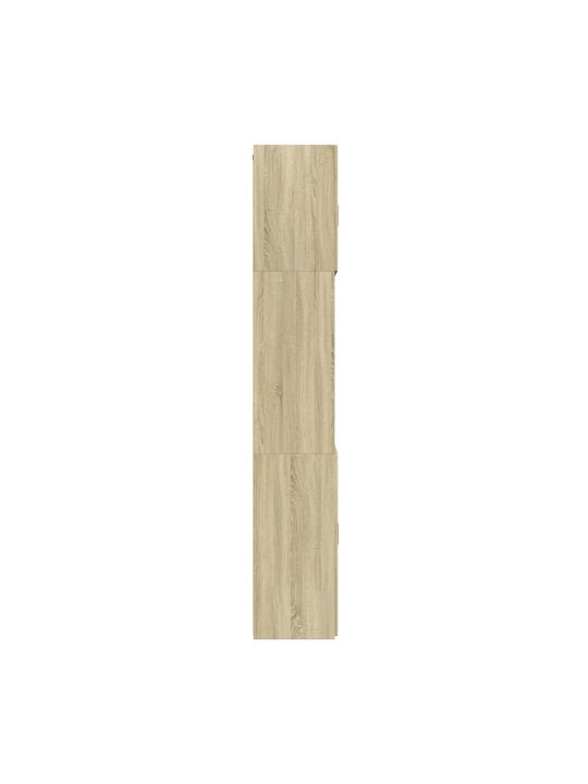 Wohnzimmer Nische aus Spanplatte Eiche 80x42.5x249cm