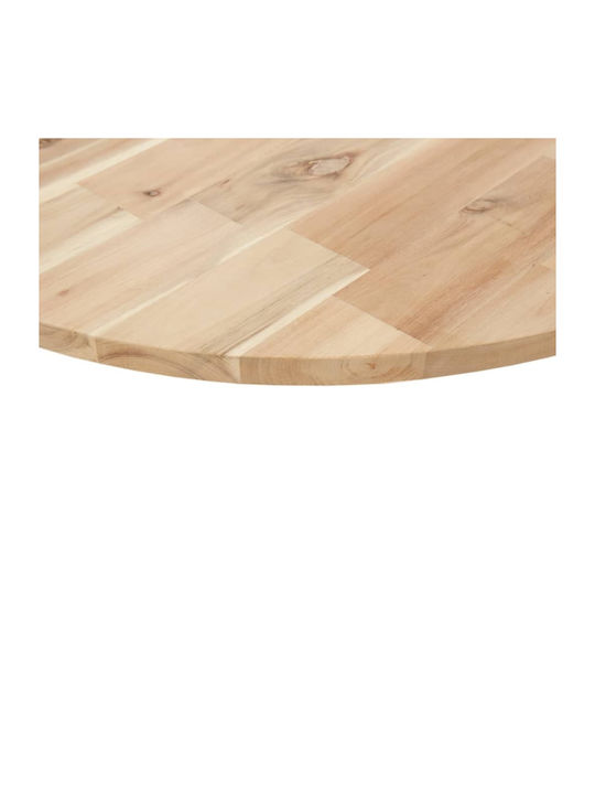 vidaXL Rund Tischoberfläche aus Massivholz Acacia 80x80x2cm 4008686 1Stück