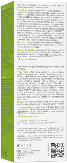 Bioderma Sebium Hydra Light Ενυδατικό & Αναπλαστικό Gel Προσώπου Ημέρας με Ceramides 40ml