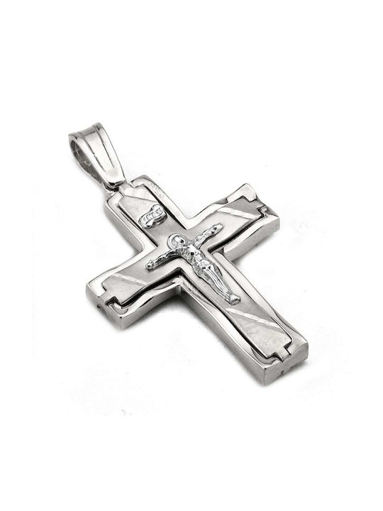 Goldsmith Herren Gold Kreuz 14K Beidseitig mit dem Gekreuzigten