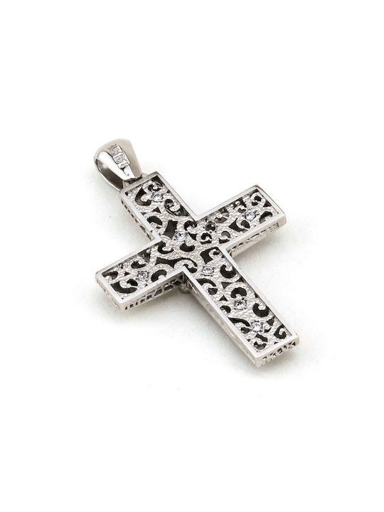 Goldsmith Women's White Gold Cross 14K Double Sided