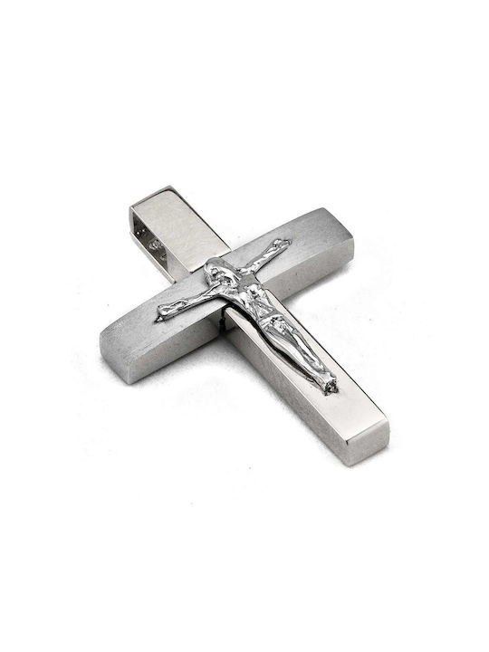 Goldsmith Men's White Gold Cross 14K with the Crucified