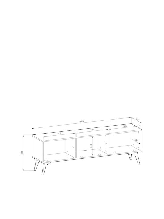 Έπιπλο Τηλεόρασης Forest Ευκάλυπτος Μ159xΠ38xΥ52cm