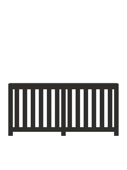 vidaXL Husă Pentru Radiator Din PAL Negru 175x20x82cm