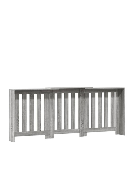 vidaXL Калориферен Капак от ПДЧ Сив 205x21.5x83.5см