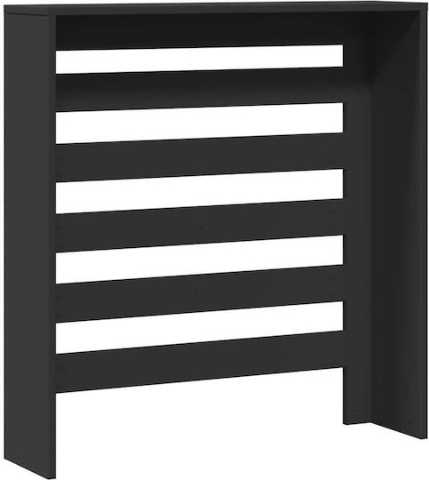 vidaXL Калориферен Капак От ПДЧ Черен 78x20x82см