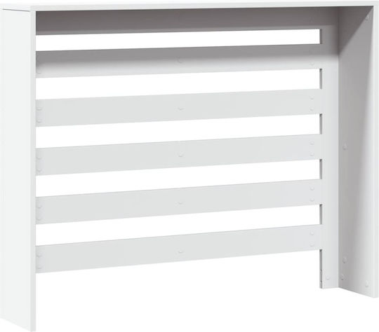 vidaXL White Particleboard Radiator Cover 104x20x82cm