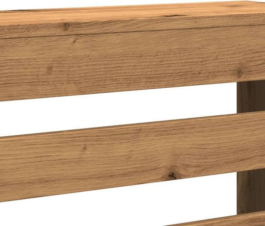 vidaXL Brown Particleboard Radiator Cover 78x20x82cm