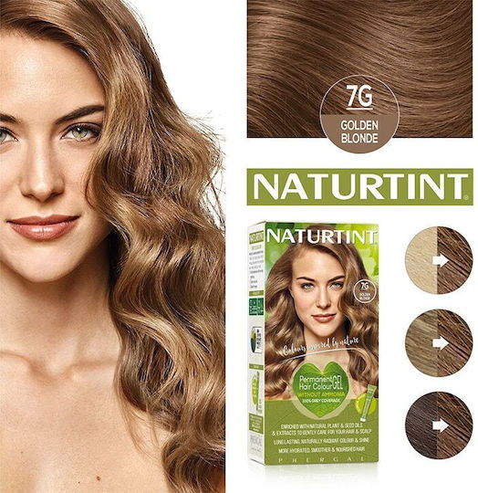 Ammonia-Free Hair Dye 7G Golden Blonde 170ml 7gr