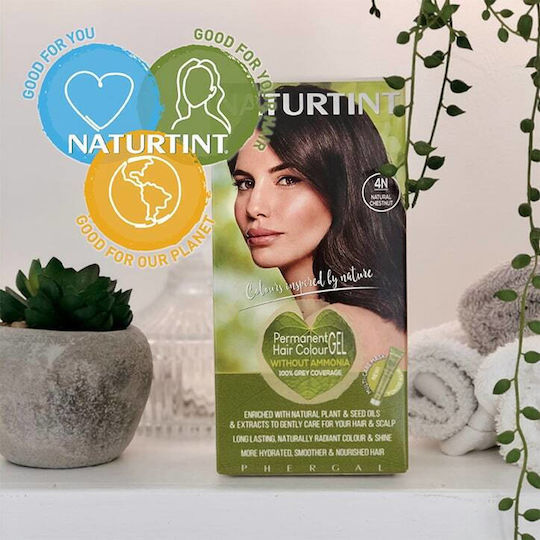 Naturtint Боя за Коса Без Амоняк 4n Кестенява 50ml
