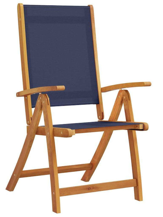 Scaun de exterior Lemn Acacia cu pernă 2buc 57x72x109cm
