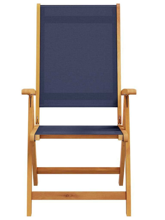 Scaun de exterior Lemn Acacia cu pernă 2buc 57x72x109cm