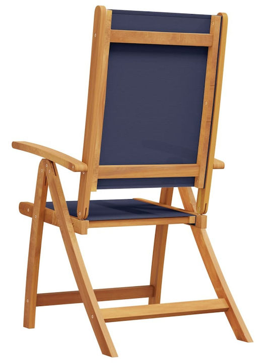 Scaun de exterior Lemn Acacia cu pernă 2buc 57x72x109cm